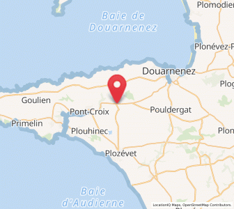 Map of Confort-Meilars, Brittany