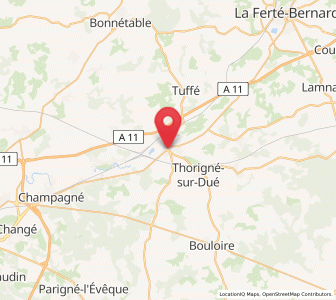 Map of Connerré, Pays de la Loire