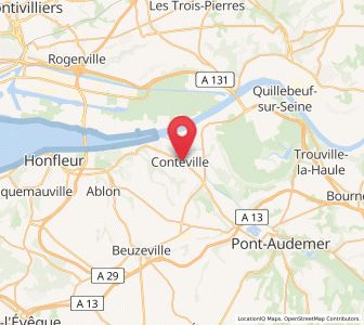 Map of Conteville, Normandy