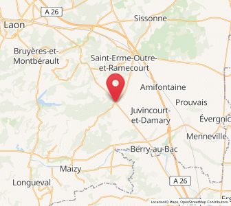 Map of Corbeny, Hauts-de-France