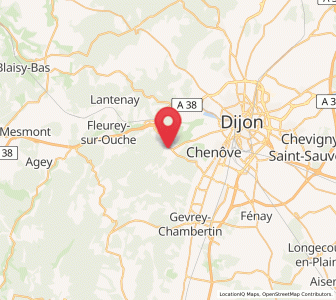 Map of Corcelles-les-Monts, Bourgogne-Franche-Comté
