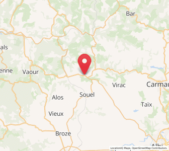 Map of Cordes-sur-Ciel, Occitanie