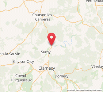 Map of Coulanges-sur-Yonne, Bourgogne-Franche-Comté