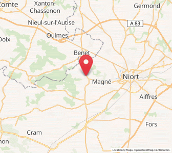 Map of Coulon, Nouvelle-Aquitaine