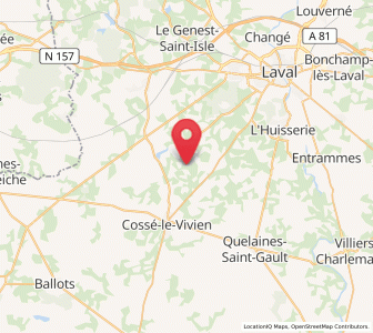 Map of Courbeveille, Pays de la Loire