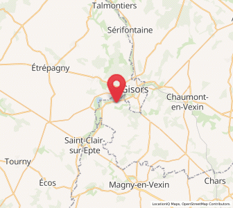 Map of Courcelles-lès-Gisors, Hauts-de-France