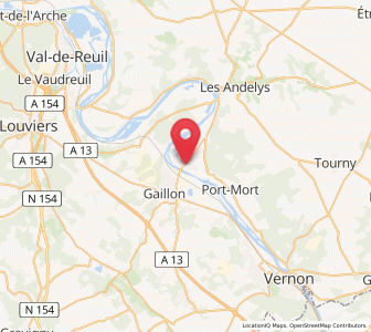 Map of Courcelles-sur-Seine, Normandy
