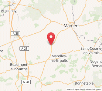 Map of Courgains, Pays de la Loire