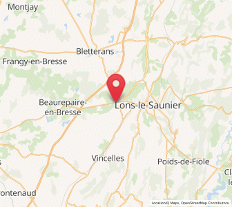 Map of Courlans, Bourgogne-Franche-Comté