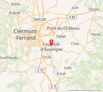 Map of Cournon-d’Auvergne, Auvergne-Rhône-Alpes