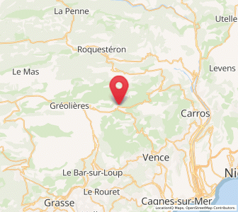 Map of Coursegoules, Provence-Alpes-Côte d'Azur