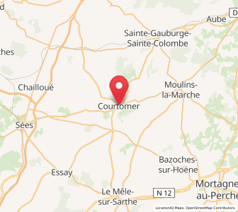Map of Courtomer, Normandy