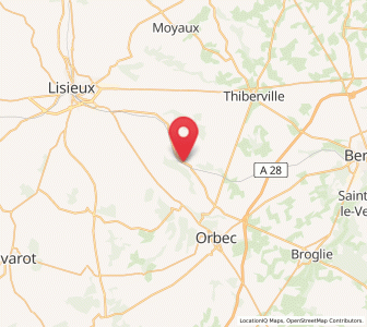 Map of Courtonne-les-Deux-Églises, Normandy