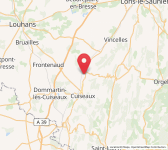 Map of Cousance, Bourgogne-Franche-Comté
