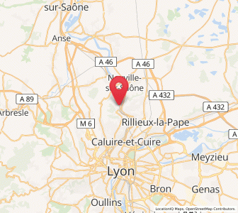 Map of Couzon-au-Mont-d'Or, Auvergne-Rhône-Alpes