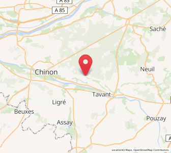 Map of Cravant-les-Coteaux, Centre