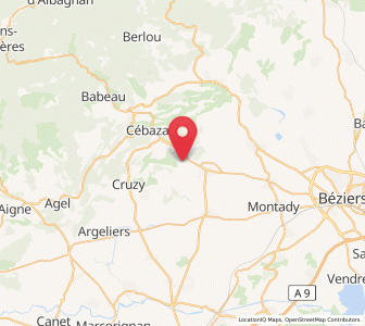 Map of Creissan, Occitanie