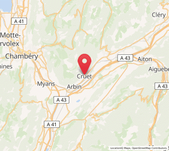 Map of Cruet, Auvergne-Rhône-Alpes