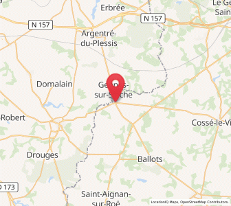 Map of Cuillé, Pays de la Loire