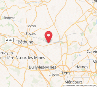 Map of Cuinchy, Hauts-de-France