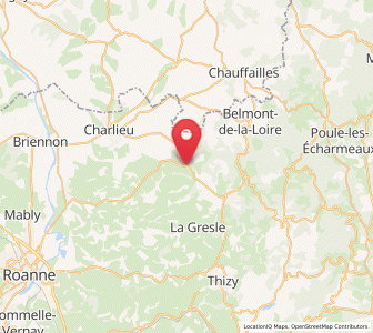 Map of Cuinzier, Auvergne-Rhône-Alpes