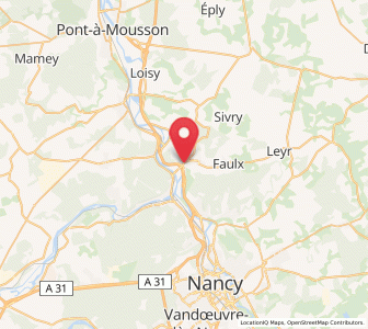 Map of Custines, Grand Est