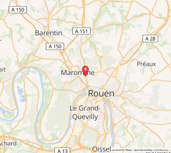 Map of Déville-lès-Rouen, Normandy