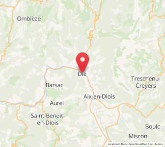 Map of Die, Auvergne-Rhône-Alpes