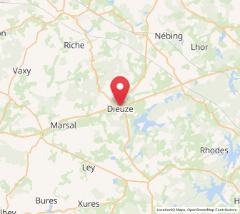 Map of Dieuze, Grand Est