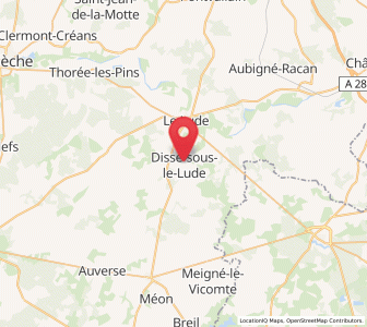 Map of Dissé-sous-le-Lude, Pays de la Loire