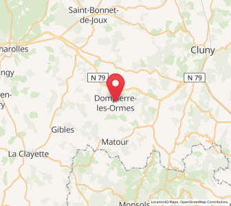 Map of Dompierre-les-Ormes, Bourgogne-Franche-Comté