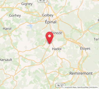 Map of Dounoux, Grand Est