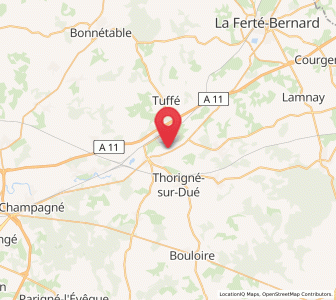 Map of Duneau, Pays de la Loire