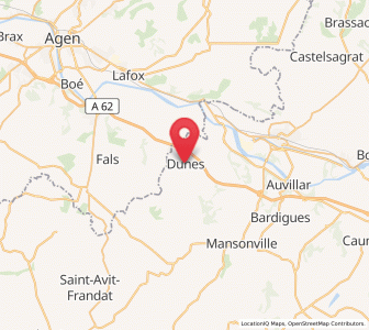 Map of Dunes, Occitanie