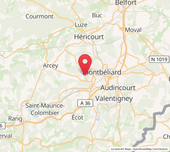 Map of Dung, Bourgogne-Franche-Comté