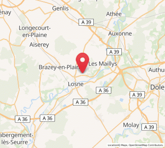 Map of Échenon, Bourgogne-Franche-Comté
