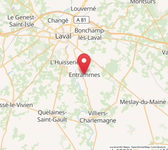 Map of Entrammes, Pays de la Loire