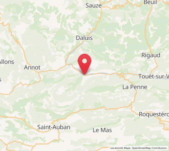 Map of Entrevaux, Provence-Alpes-Côte d'Azur