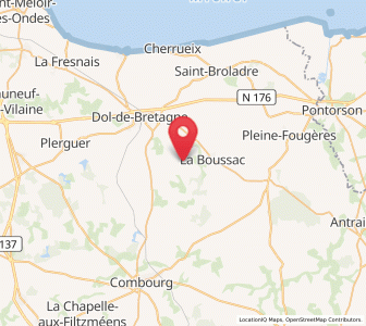 Map of Epiniac, Brittany