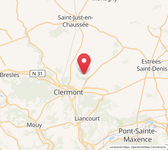 Map of Erquery, Hauts-de-France