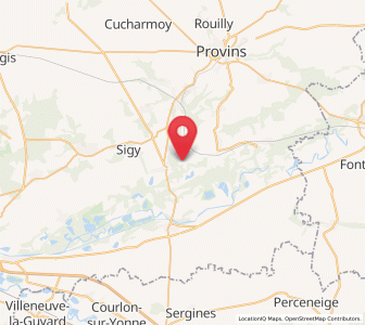 Map of Everly, Île-de-France