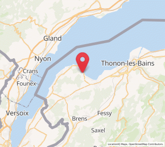Map of Excenevex, Auvergne-Rhône-Alpes