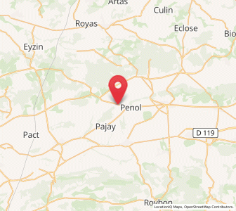 Map of Faramans, Auvergne-Rhône-Alpes