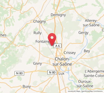 Map of Farges-lès-Chalon, Bourgogne-Franche-Comté