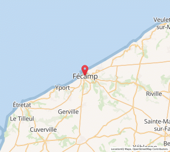 Map of Fécamp, Normandy