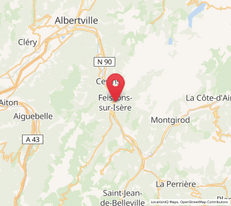 Map of Feissons-sur-Isère, Auvergne-Rhône-Alpes