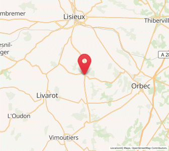 Map of Fervaques, Normandy
