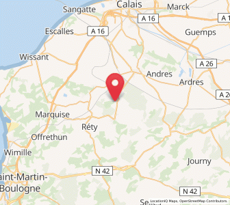 Map of Fiennes, Hauts-de-France