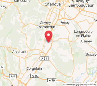 Map of Flagey-Echézeaux, Bourgogne-Franche-Comté