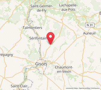 Map of Flavacourt, Hauts-de-France